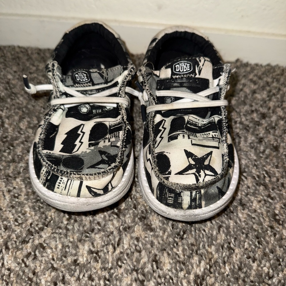 Hey Dude Kids' Black, White, and Grey | Size 11 Kids